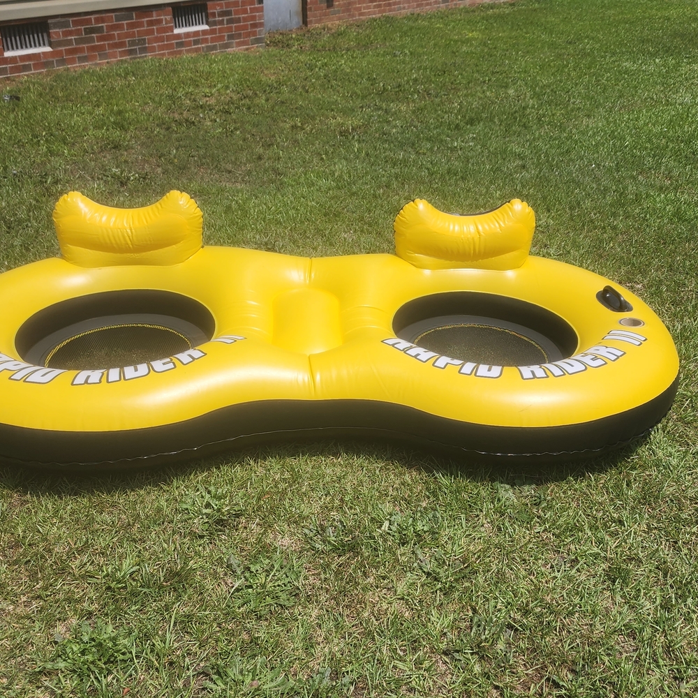 Yellow and Black Double Inflatable Swim Float